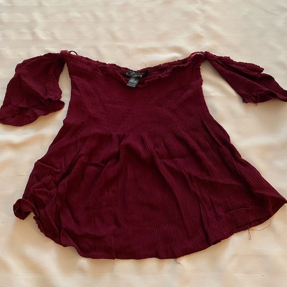 Streetwear Society Tops - 2/$10. Streetwear Society Off the Shoulder Blouse, Magenta, Size Large